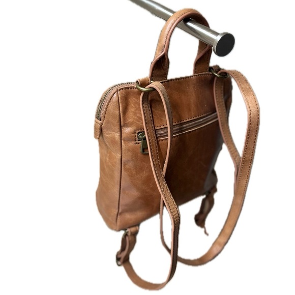 The Sak Backpack Loyola Tobacco Floral Convertible Small Leather Backpack - Picture 5 of 12